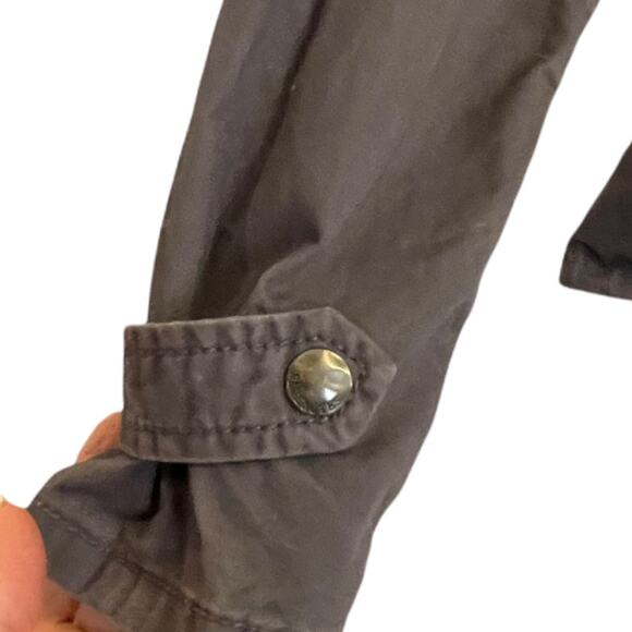 Women's Gray Hooded Utility Jacket Small Bella Jacket - Picture 5 of 11